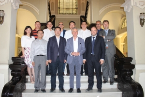 Delegación de China en el Puerto de Málaga con el Presidente y el Director de la Autoridad Portuaria y el Gerente de Málagaport